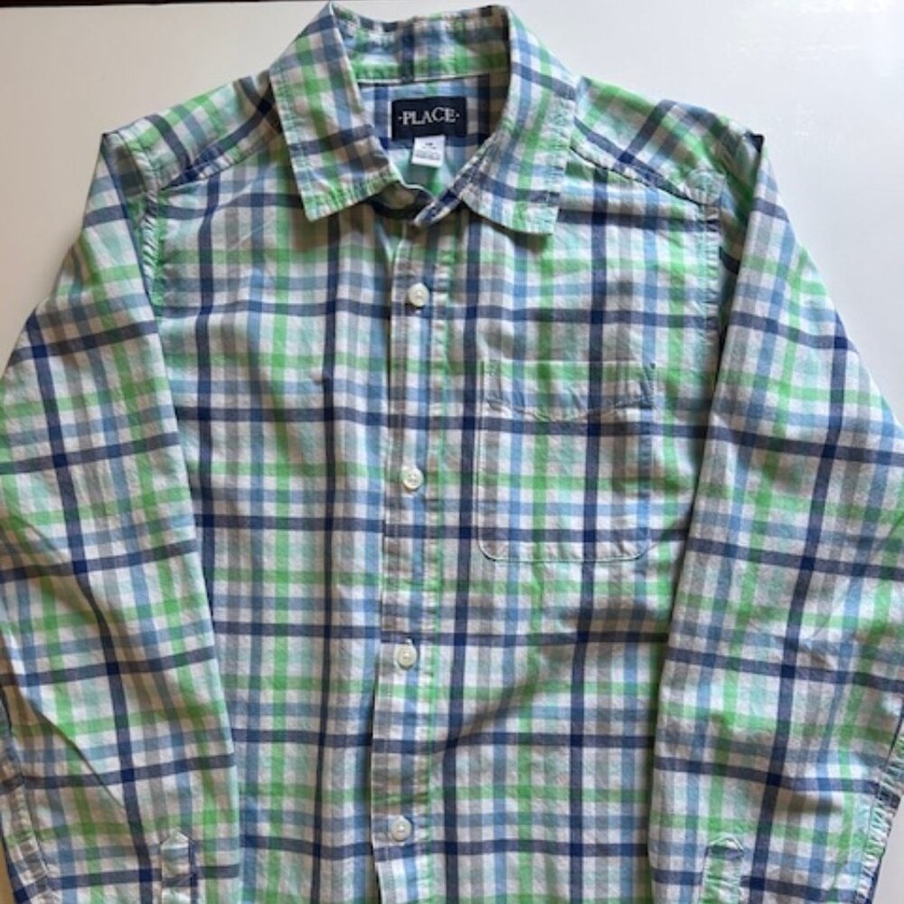 Boys Plaid Button up Shirt - Size XL (14)